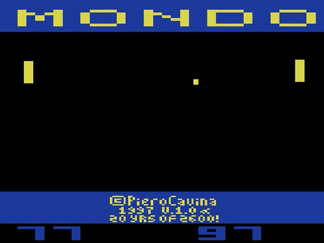 Mondo Pong (Homebrew) — Title screen
